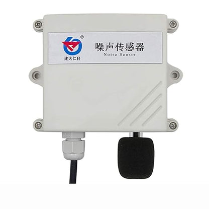 IP65 Noise Meter Sensor, Environmental Noise Online Monitoring Meter Noise Transmitter Decibel Detector Sound Level Meter 30-120DB (Output Signal 4-20mA)