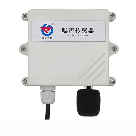 IP65 Noise Meter Sensor, Environmental Noise Online Monitoring Meter Noise Transmitter Decibel Detector Sound Level Meter 30-120DB (Output Signal 4-20mA)