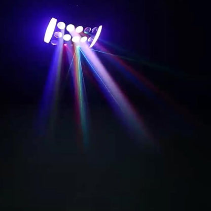 DJ Lights Party Light, Stage Disco Light 4 in 1 RGBW Derby Beam, Led Strobe, Remote & DMX Control Perfect for Wedding Bar Club Disco Party Festival Stage & DJ Lighting, Black