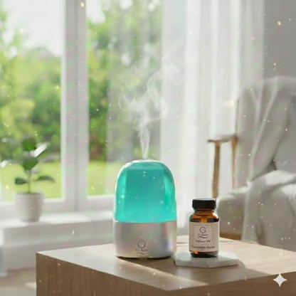 G’s Breeze Smart Diffuser with Refill – Bluetooth & Wi-Fi App Control, Gradient LED Lighting, Adjustable Scent Intensity, Low Noise, 24 Hour, Aromatherapy Diffuser for Home & Office - Cucumber Melon