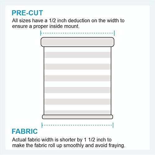 Shadesu Custom Size Zebra Blinds for Windows, 57" W x 72 H, Brown, Dual Layer Free-Stop Zebra Shades, Light Control for Day and Night, Sheer Blinds for Indoor Windows, Bedroom, Kitchen