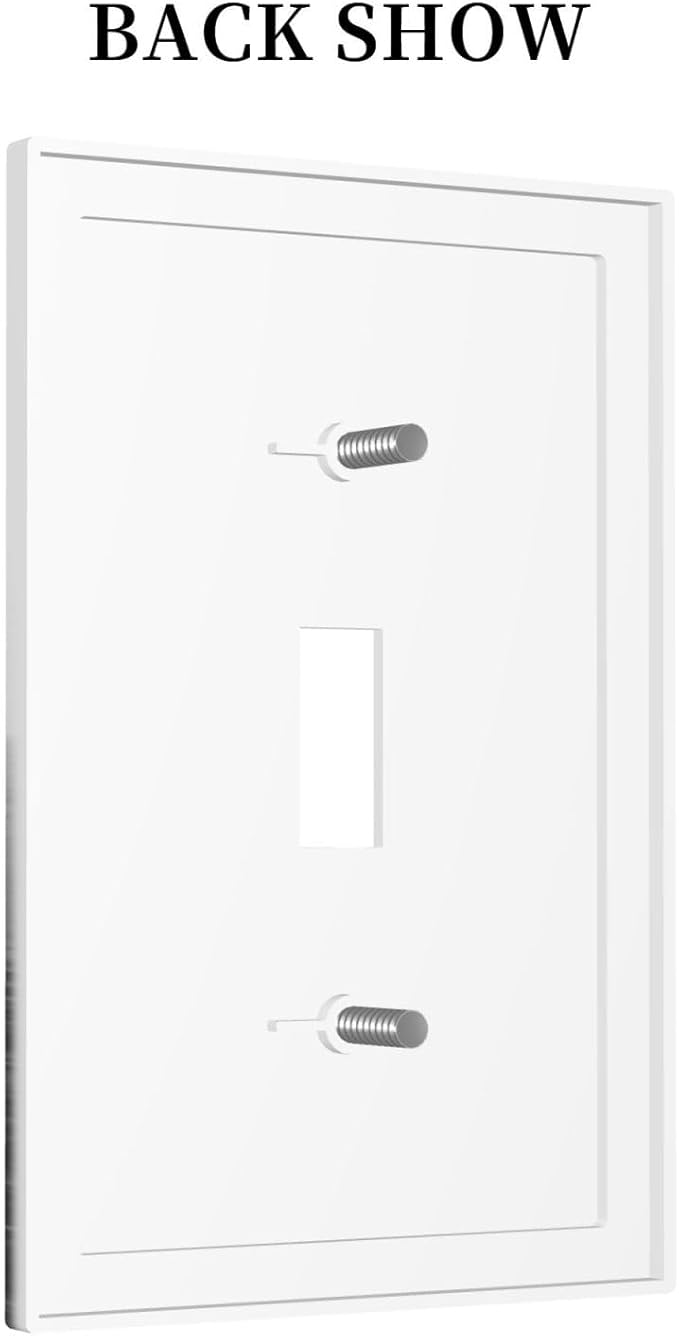 Decorative Light Switch Cover Fores Black White Landscape Misty Woods 1 Gang Single Toggle Device Electrical Faceplate Switchplates Decorator Outlet Wall Plate For Farmhouse Cabin Decor