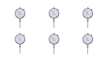 Accusize Industrial Tools 0-1'' by 0.001'' Dial Indicators, P900-S102, 6 Units
