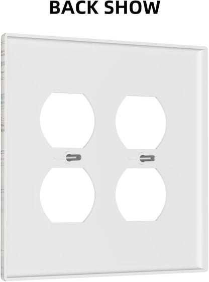 Mid Century Seashells Starfish Compass Outlet Covers 2 Gang Double Duplex Decorative Light Switch Covers Electrical Wallplates Socket Faceplate For Nursery Kids Room Decor
