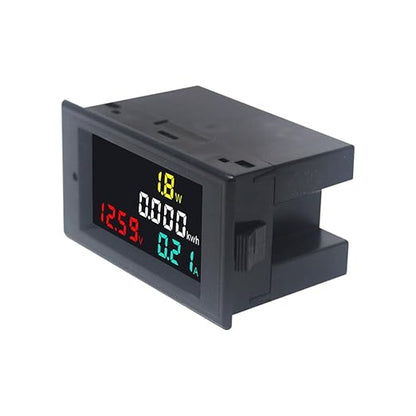 KETOTEK DC 7-20V 20A Voltmeter Ammeter, 4 in 1 Multimeter Panel Kwh Amp Watt Volt Meter, Digital DC Power Meter Current Meter Energy Monitor with Built-in Shunt