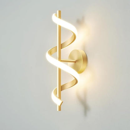 Modern LED Spiral Wall Sconce Minimalist Dimmable Sconce Lighting Fixture Tri-Color Dimmable Wall Lamps for Bedroom Living Room Hallway Decor