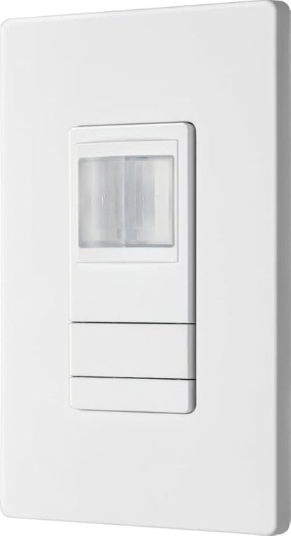 Lithonia Lighting SensorSwitch Wall Mount Motion Sensor Switch, Passive Infrared Wall Switch and Occupancy Sensor, WSXA Series, Single Relay, White (WSXA WH)