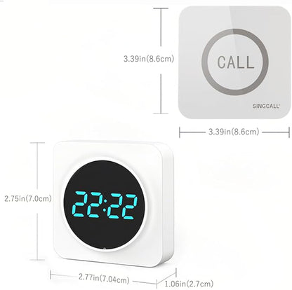 SINGCALL Restaurant Pager System Waiter Calling System Pagers and Beepers for Kitchen,Fast Food,Hotel,Restaurants,Cafe,Bar to Call Waiters 1 Number Display Receiver