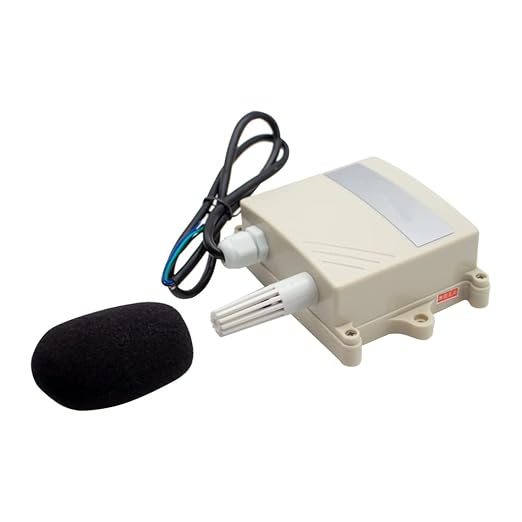 IP65 Noise Meter Sensor, Environmental Noise Online Monitoring Meter Noise Transmitter Decibel Detector Sound Level Meter 30-120DB (Output Signal RS485)