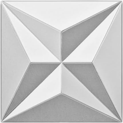 Art3dwallpanels 24" X 24" Acoustic Panels 6 Pack Soundproof Wall Panels Sound Dampening, 3D Wall Decor Absorbing Panels, White and Gray