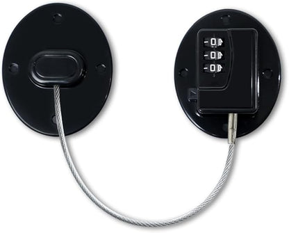AOSITE Keyless Digital Lock - Multi-Purpose Child Proof Latches for Refrigerator, Freezer, Cabinet, Drawer & Wardrobe, No-Drill Adhesive Safety Lock with Combination Code (1Pack Black)