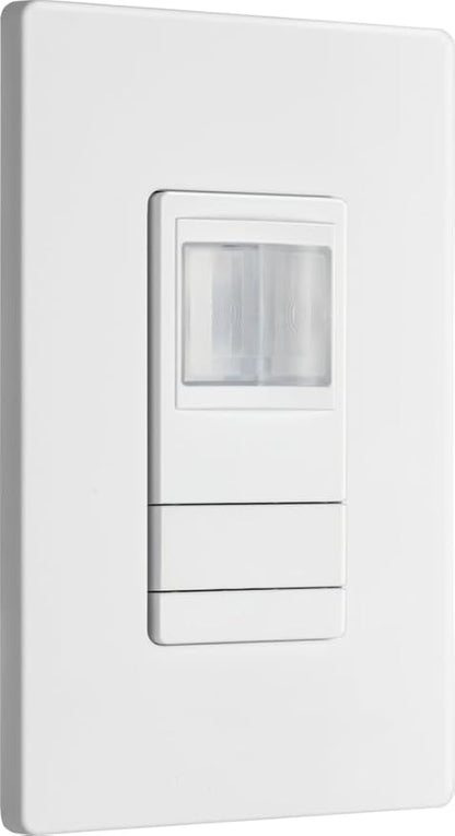 Lithonia Lighting SensorSwitch Wall Mount Motion Sensor Switch, Passive Infrared Wall Switch and Occupancy Sensor, WSXA Series, Single Relay, White (WSXA WH)
