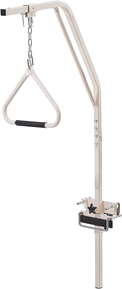 VEVOR Trapeze Bar for Bed Mobility, Medical Bed Trapeze with Clamps & Metal Chain, 250LBS Weight Capacity Beds Pull Up Assist for Elderly & Disabled, Ideal for Home Care, Hospitals, Nursing Homes