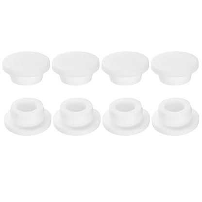 uxcell 8Pcs Silicone Hole Plug, Waterproof Round Rubber Stoppers Bottle Seal Plugs Tube Pipe End Caps for 24mm/0.94" Hole for Bathtub Bottle, White