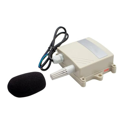 IP65 Noise Meter Sensor, Environmental Noise Online Monitoring Meter Noise Transmitter Decibel Detector Sound Level Meter 30-120DB (Output Signal 0-10V)