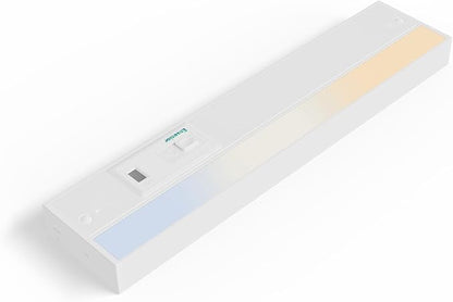 Ensenior 12 Inch Hand Wave Motion Sensor LED Under Cabinet Lighting with Hardwired or Plug-in Installation, Dimmable Under Counter Lights with 2.4G Wireless Control for Kitchen, 5CCT, 120V, 8W 500LM
