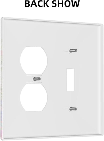 Wallplates Boho Wildflower Colorful Floral Butterfly 1 Toggle 1 Duplex Switch Plate Electrical Gfci Faceplate Decorative Light Switch Covers For Bed Room Living Room Decor
