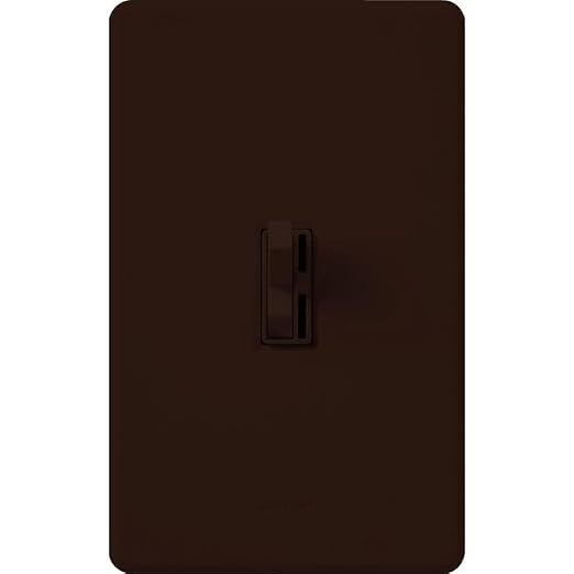 Lutron Ariadni/Toggler LED+ Dimmer Light Switch for Dimmable LED, Halogen and Incandescent Dimmer Switch, 150W, Single-Pole/3-Way, AYCL-153P-BR, Brown