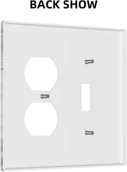Blue Green Sea Turtle Tropical Ocean Coral Nautical Map Wallplates 1 Toggle 1 Duplex Switch Plate Electrical Gfci Faceplate Decorative Light Switch Covers For Bed Room Bathroom Decor