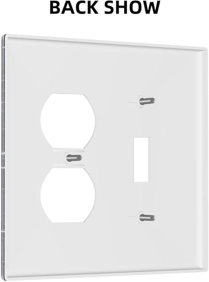 Decorative Outlet Covers Blue Galaxy Universe Space Stars 2 Gang Wall Plate Cover Single Toggle Duplex Combo Two Switch Light Switch Cover Plate Jumbo Dual GFCI Faceplate