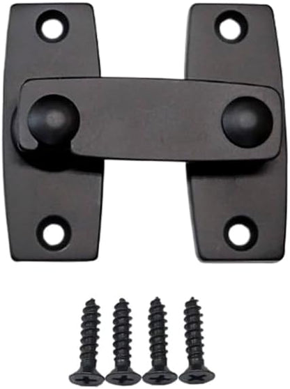 QCAA 2.5" x 2.65", Large, Heavy Forged Solid Brass Door Latch, 180 Degrees Flat Surface Mounting Door Latch Buckle for Doors & Windows, US10B ORB Oil-Rubbed Bronze, 1 Pack, Made in Taiwan