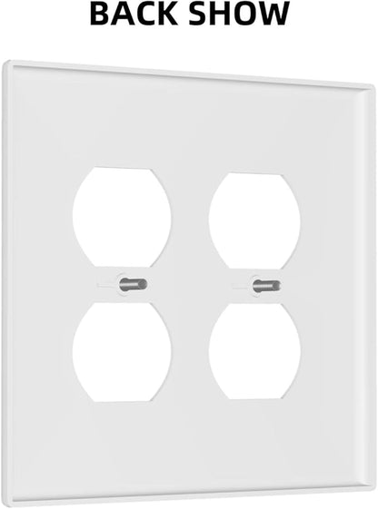 Decorative Outlet Covers Rustic Eucalyptus Leaves Green Leaf 2 Gang Wall Plate Double Duplex Light Switch Cover Switch Plate Covers for Country Bedroom Home Decor