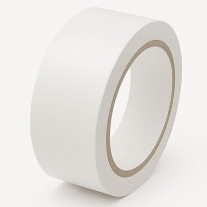GTSE 2 inch x 108 ft White PVC Vinyl Floor Tape, Safety Marking Tape, 6 mil Thick, Suitable for Dance Floors, Gyms, Warehouses, Sports Facilities