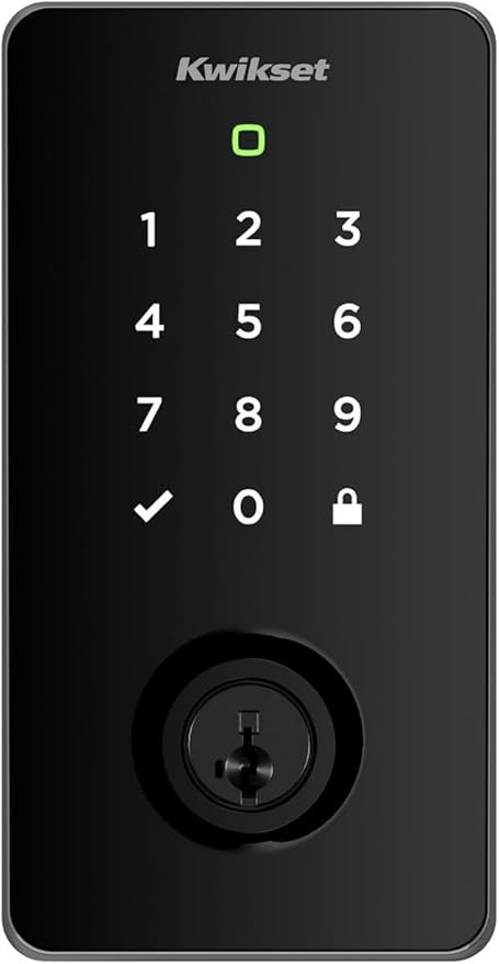 Kwikset Halo Select Smart Lock Keyless Entry Door Lock Wi-Fi and Matter Enabled Deadbolt No Hub Needed, Geofence Auto-Unlock, Grade AAA Certified, Easy Install, Matte Black Lifetime Finish Warranty