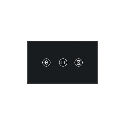 Smart Roller Shutter Switch 118X72X34MM Need Neutral Wire,2.4GHz WiFi Roller Shutter Switch, Tempered Glass Panel, Compatible with Alexa and Smart Life, Black WiFi-Roller Shutter
