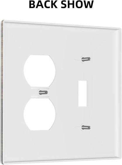 Outlet Covers Black And White Dandelion Art Vintage Wood Grain 1 Toggle 1 Duplex Switch Plate Covers Electrical Light Switch Cover Plate Decorative Wall Plate Socket Cover for Farmhouse Cabin Decor