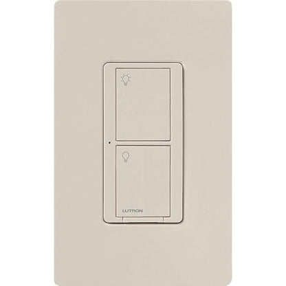 Lutron Caseta Original Smart Light Switch (Lutron Smart Hub Required), for Home, LED, and Fans, 6 Amp, Single-Pole/3-Way, Neutral Required, PD-6ANS-LA-4-Pack, Light Almond, 4 Pack