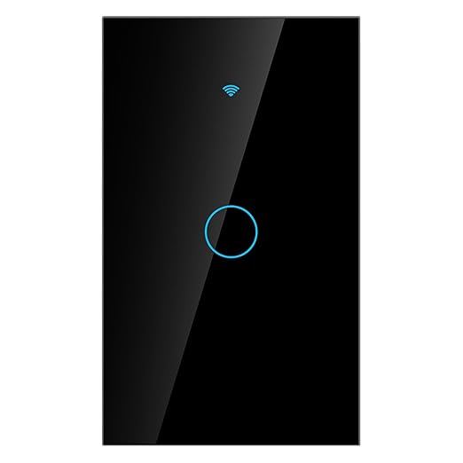 1-Way Smart Switch Wall Light Control Touch (US Black)