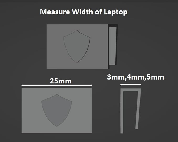 Generic Privacy Shield Camera Cover for Laptops (Black, 5mm)