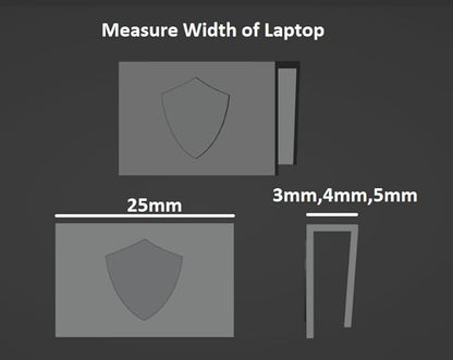 Generic Privacy Shield Camera Cover for Laptops (Black, 5mm)