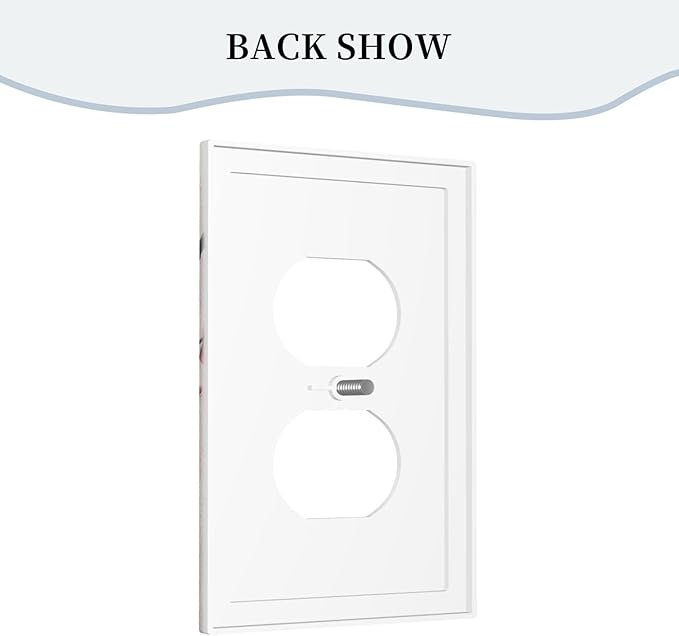 Branch with Pink Flowers Light Switch Cover 1 Gang Outlet Plate Single Duplex Wall Plate Covers Decorative Switchplate Covers Electrical Faceplate for Home Decor