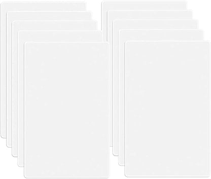 1-Gang Screwless Blank Wall Plate Cover Blank Switch Outlet Electrical Faceplate for Light Switch, Receptacle, Dimmers, USB Outlet, GFCI, Child Safe Cover Plate, White (10-Pack)