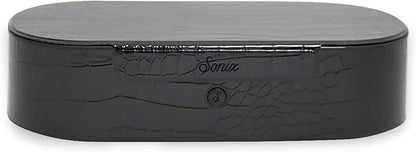 Sonix Beyond UV+O3 Sanitizer Box and Universal Charger UV and Ozone Disinfector for Phone, Mask, Makeup Brush, Nail Tool (Black Croc)