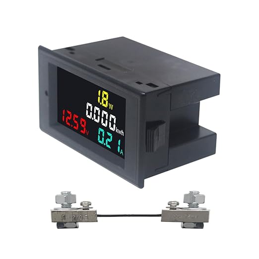 KETOTEK Voltmeter Ammeter DC 7-20V 100A Digital Watt Volt Meter Multimeter Panel Power Energy Monitor DC Voltage Current Meter with 100A Shunt