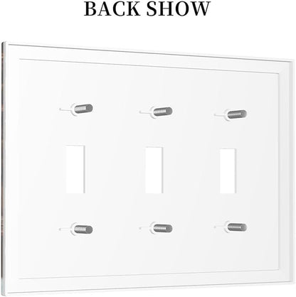 Decorative Light Switch Cover Plate Retro Coffee Maker Beans Cup 3 Gang Wall Plate Oversized Triple Toggle Switch Cover Plate Jumbo Faceplate for Kirchen Home Decor
