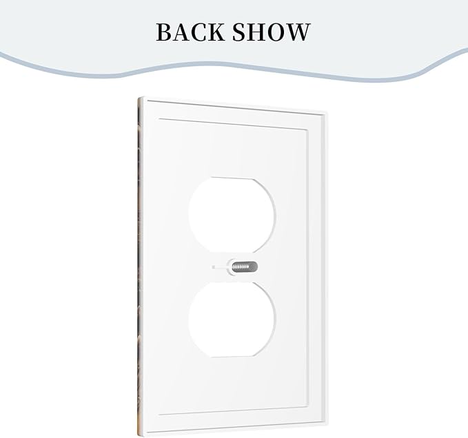 Decorative Outlet Covers Vintage Coffee Beans Leaf Cup 1 Gang Duplex Light Switch Cover Plate Wall Plates for Electrical Outlets Switchplate Faceplate for Kitchen Home Decor