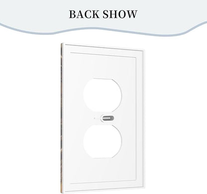 Decorative Outlet Covers Vintage Coffee Beans Leaf Cup 1 Gang Duplex Light Switch Cover Plate Wall Plates for Electrical Outlets Switchplate Faceplate for Kitchen Home Decor