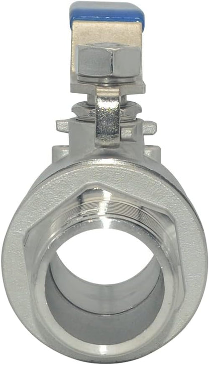 DAN SPEED 1-1/2 Inch Male x Female NPT Ball Valve S304 Stainless Steel,Full Port Heavy Duty for Water, Oil, and Gas,1000WOG (1-1/2 inch)