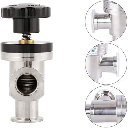 SHERICH KF40 High Vacuum Manual Isolation Valve, Flange L Type, Y Type Stainless Steel Valve (KF40（L type）)