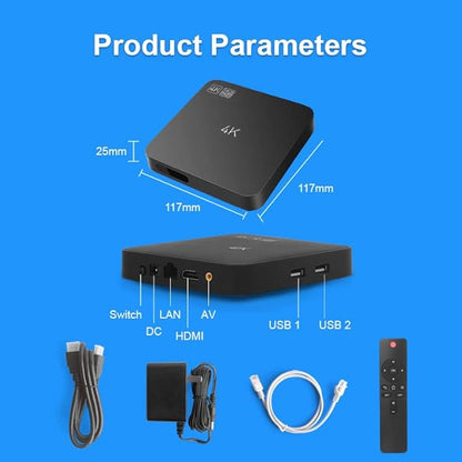 Smart Digital Signage Player with Non-Subscription CMS Software 7x24 Stable Auto Play Make TV Set Become LCD Display Andriod 4K Advertising Media Player(YM05)