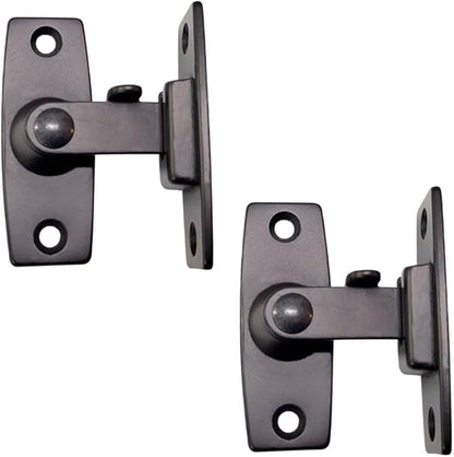 QCAA 2.5" Heavy Forged Solid Brass Door Latch, 90 Degree Right Angle Door Latch Buckle for Doors & Windows, US10B ORB Oil-Rubbed Bronze, 2Pack, Made in Taiwan