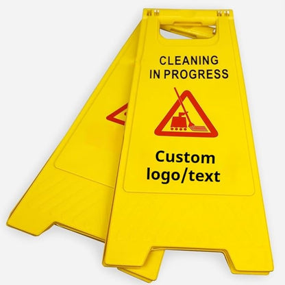 30 Pack Custom No Parking Sign - Personalized Portable Folding Board with Reflective, Writable Surface for Commercial Use (Yellow)