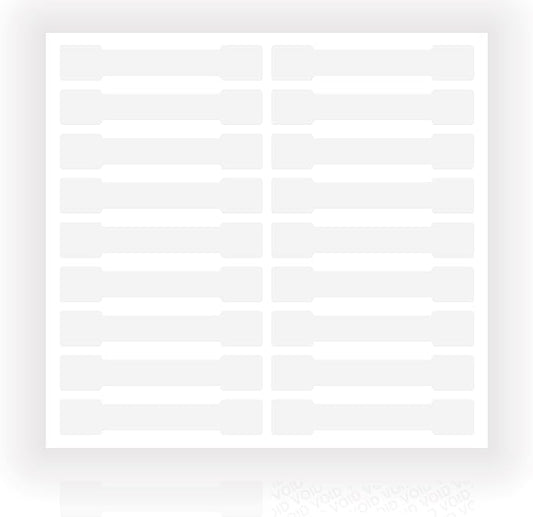 Transparent Blank Tamper Evident Labels Crystal Clear Sealing Package Seal Self Adhesive Security Warranty Void Tamper Proof Stickers (500pcs Bone)