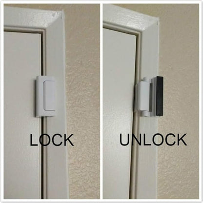 Door Reinforcement Lock with Screws, Add Extra Home Security Door Latch Safety Childproof Door Lock for Inward Swing Door Night Lock Withstand 800 Lbs (3 Pack)