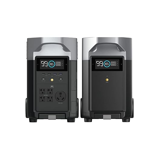 EF ECOFLOW 7.2kWh Portable Power Station: DELTA Pro with Extra Battery, 120V Lifepo4 Battery Backup with Expandable Capacity, Solar Generator for Home Use, Power Outage, Camping, RV, Emergencies
