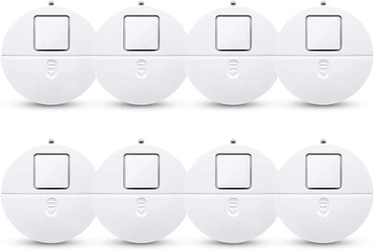 EVA LOGIK Modern Ultra-Thin Window Alarm with Loud 120dB Sound and Vibration Sensors Compatible with Virtually Any Window, Glass Break Alarm Perfect for Home, Office, Dorm Room- 8 Pack